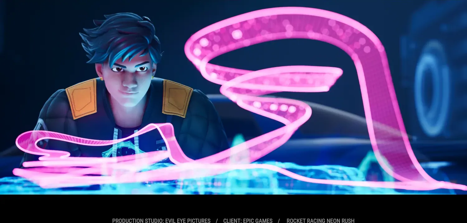 Rocket Racing: Neon Rush: real-time animation by Evil Eye Pictures