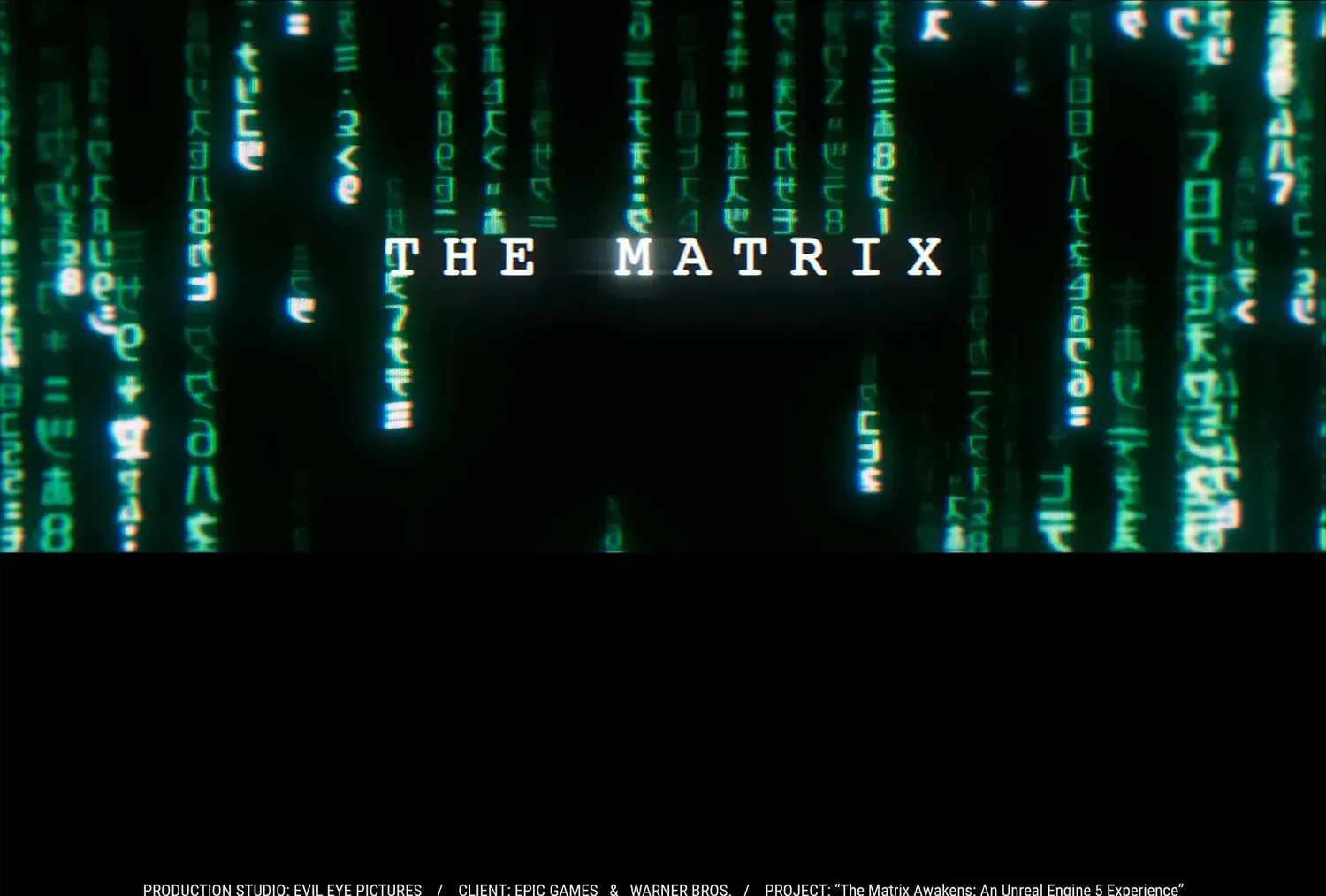 The Matrix Awakens: An Unreal Engine 5 Experience: real-time animation by Evil Eye Pictures