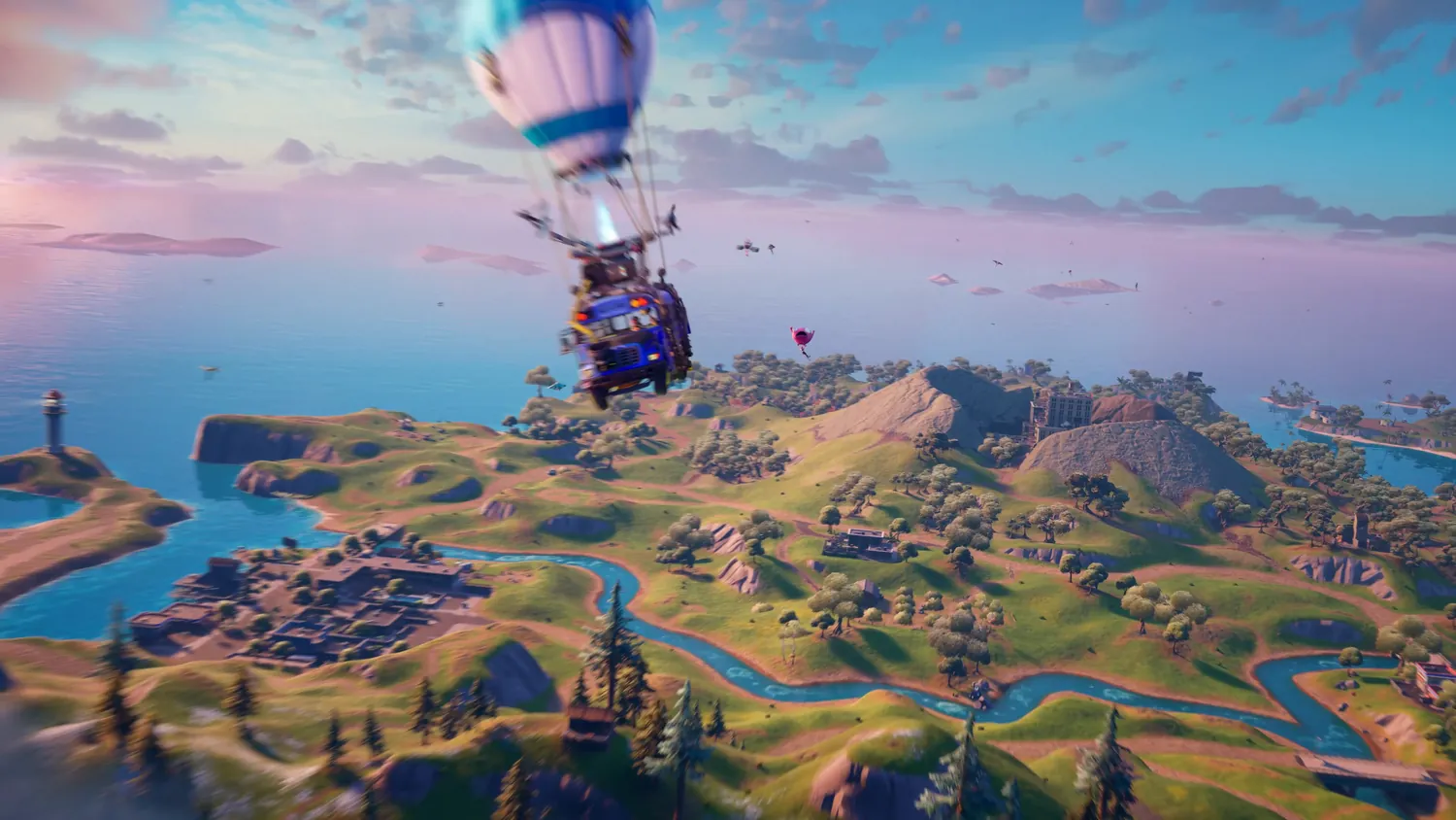 UE5 Fortnite Island flythrough: real-time animation by Evil Eye Pictures